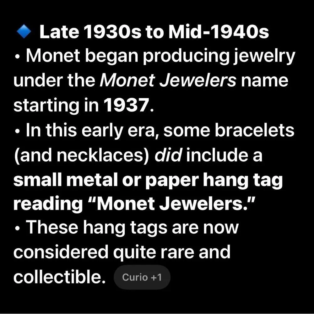 Monet beautiful vintage